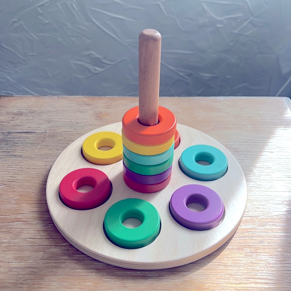 Lovevery Flexible Wooden Stacker.